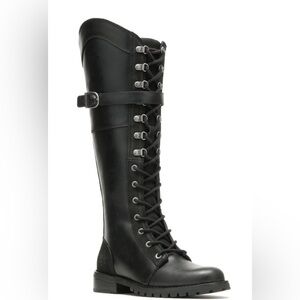 Harley-Davidson Women's Bradner Lace-Up 16" Black Motorcycle Boots - 6